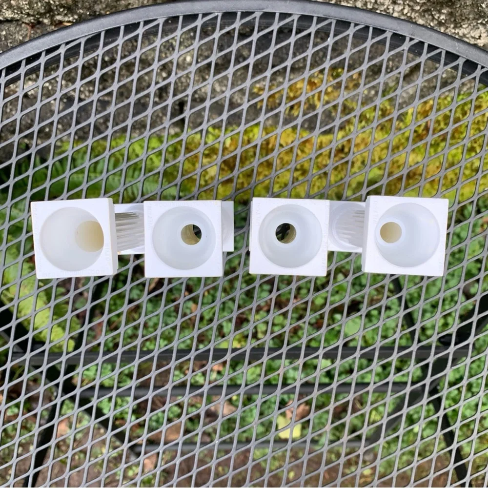 Vintage Set/4 Wilton Plastic White Columns Pillars Cake Decorations Toppers 5”